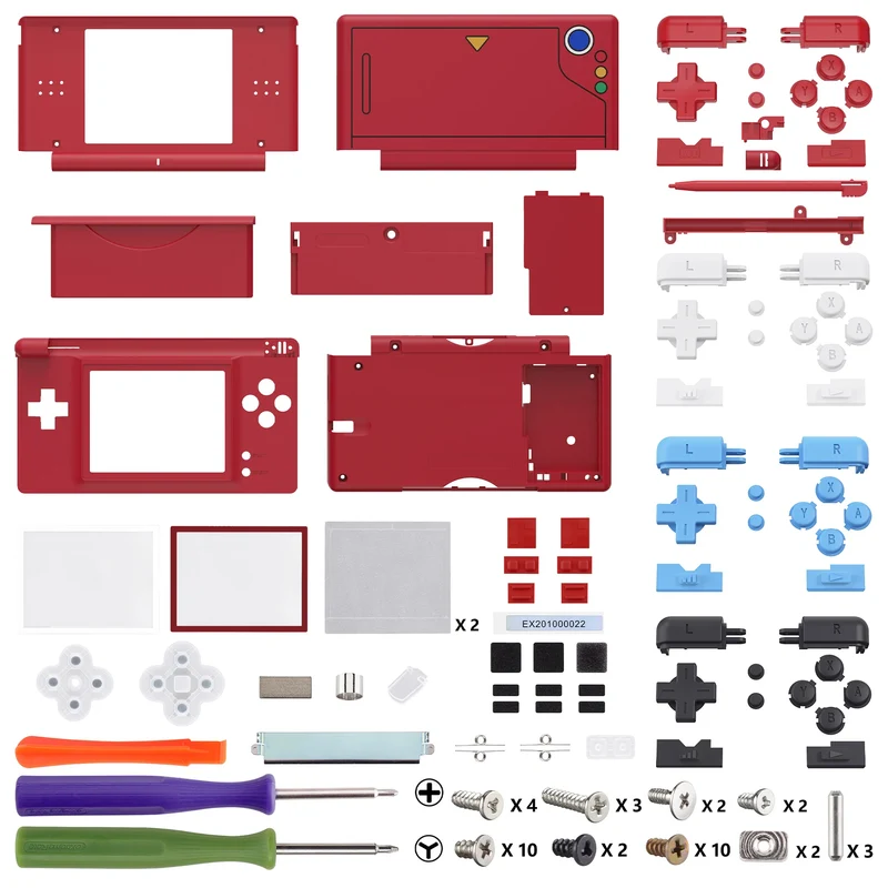 Coque complète eXtremeRate pour DS Lite — boutons, lentille et outils inclus