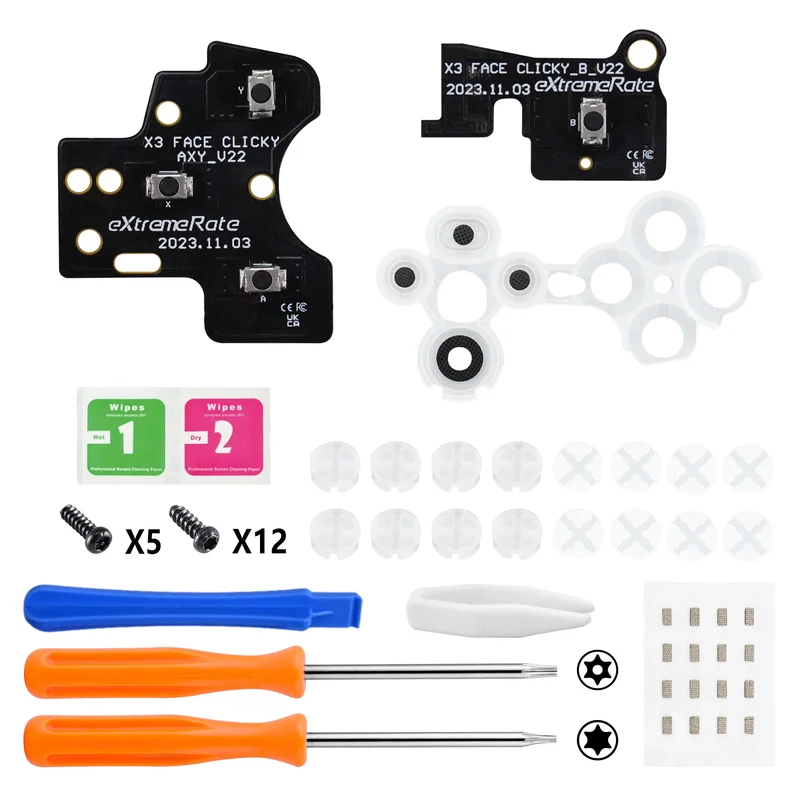 Kit Clicky V2 eXtremeRate pour manette Xbox Series et Xbox One S/X — boutons ABXY