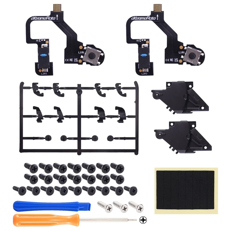 Kit Clicky V2 eXtremeRate pour manette PS5 BDM-010 et 020 — épaules et gâchettes courtes