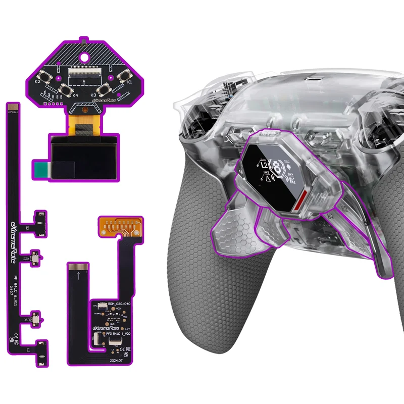 Kit de 4 boutons arrière eXtremeRate SPARK pour manette PS5 — BDM-030 à 060