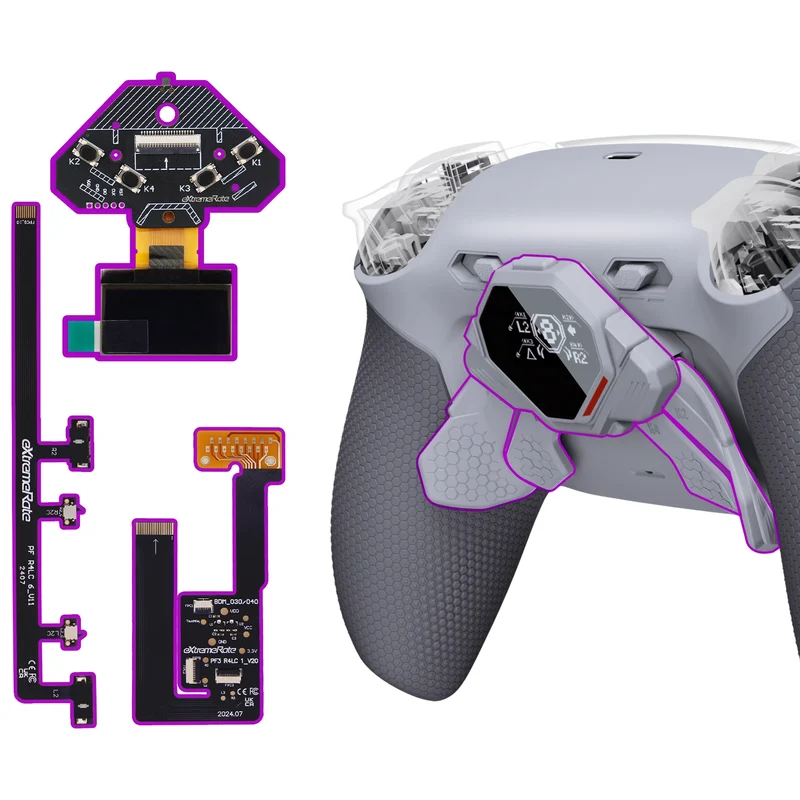 Kit de 4 boutons arrière eXtremeRate SPARK pour manette PS5 — BDM-030 à 060