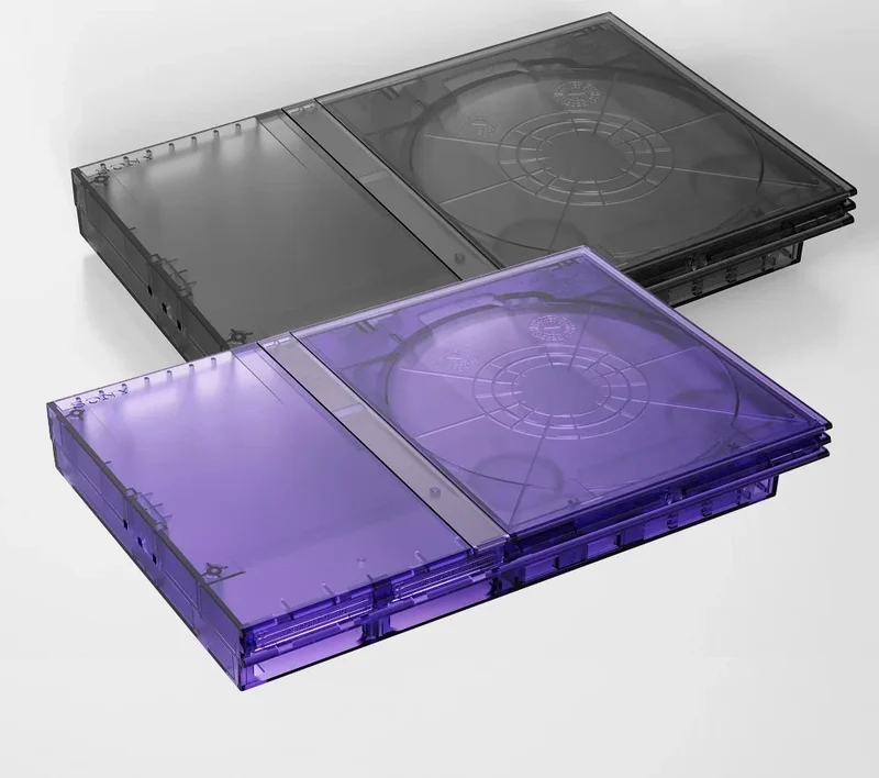 Coque de remplacement PS2 Slim — BitFunx translucide, versions SCPH-7xxxx et 9xxxx