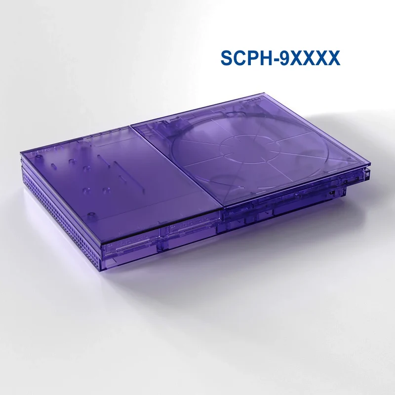 Coque de remplacement PS2 Slim — BitFunx translucide, versions SCPH-7xxxx et 9xxxx