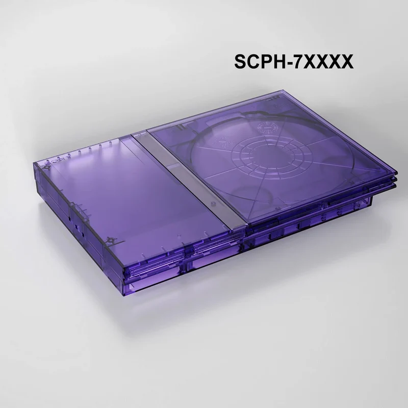 Coque de remplacement PS2 Slim — BitFunx translucide, versions SCPH-7xxxx et 9xxxx