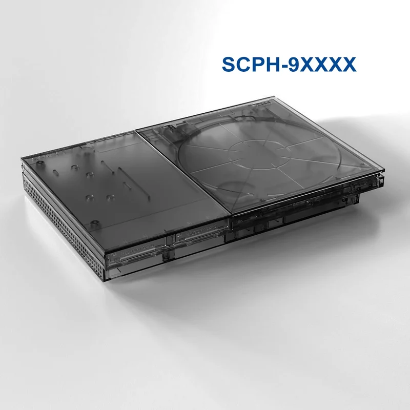 Coque de remplacement PS2 Slim — BitFunx translucide, versions SCPH-7xxxx et 9xxxx