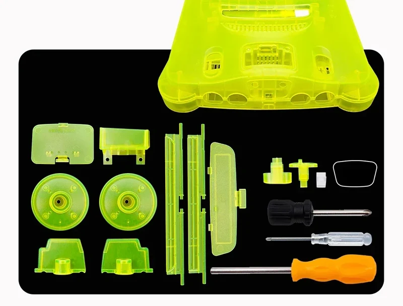 Coque translucide N64 BitFunx — boîtier de remplacement, 10 coloris