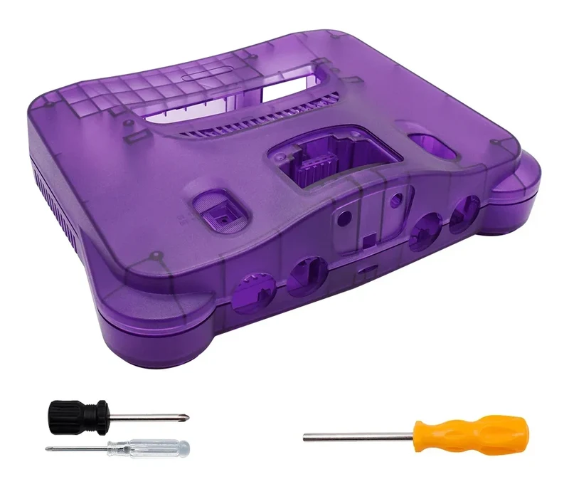 Coque translucide N64 BitFunx — boîtier de remplacement, 10 coloris