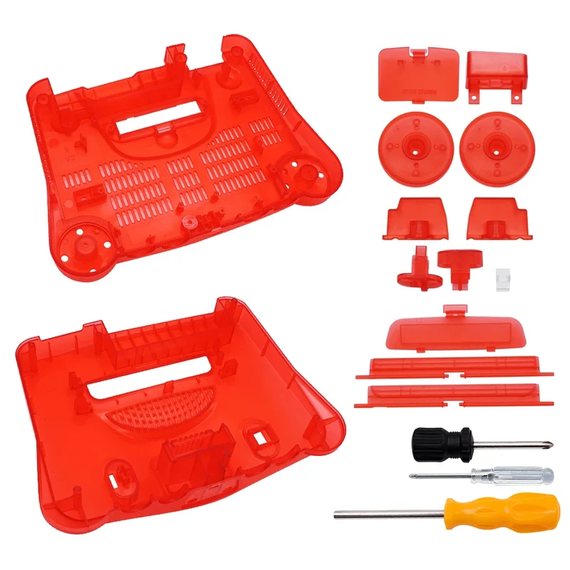 Coque translucide N64 BitFunx — boîtier de remplacement, 10 coloris