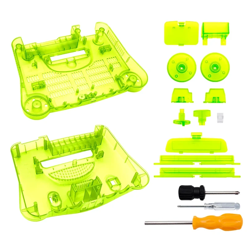 Coque translucide N64 BitFunx — boîtier de remplacement, 10 coloris