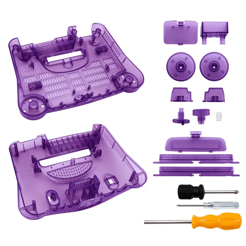 Coque translucide N64 BitFunx — boîtier de remplacement, 10 coloris