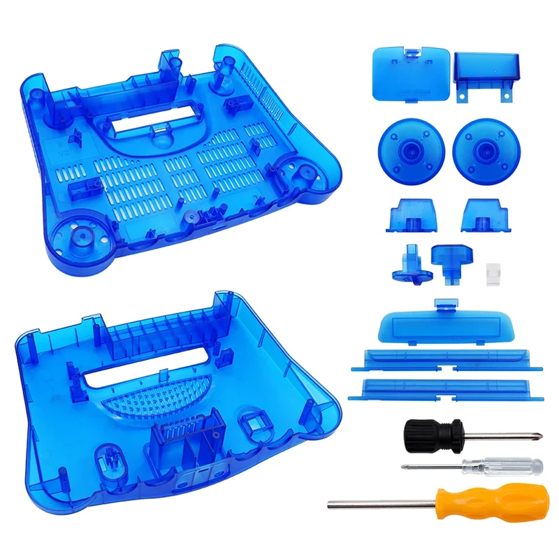 Coque translucide N64 BitFunx — boîtier de remplacement, 10 coloris