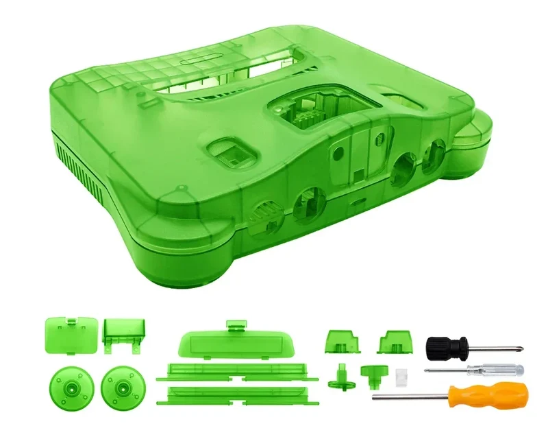 Coque translucide N64 BitFunx — boîtier de remplacement, 10 coloris