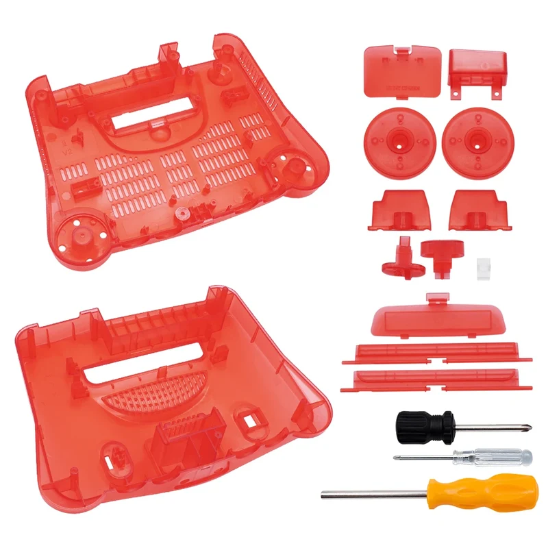 Coque translucide N64 BitFunx — boîtier de remplacement, 10 coloris