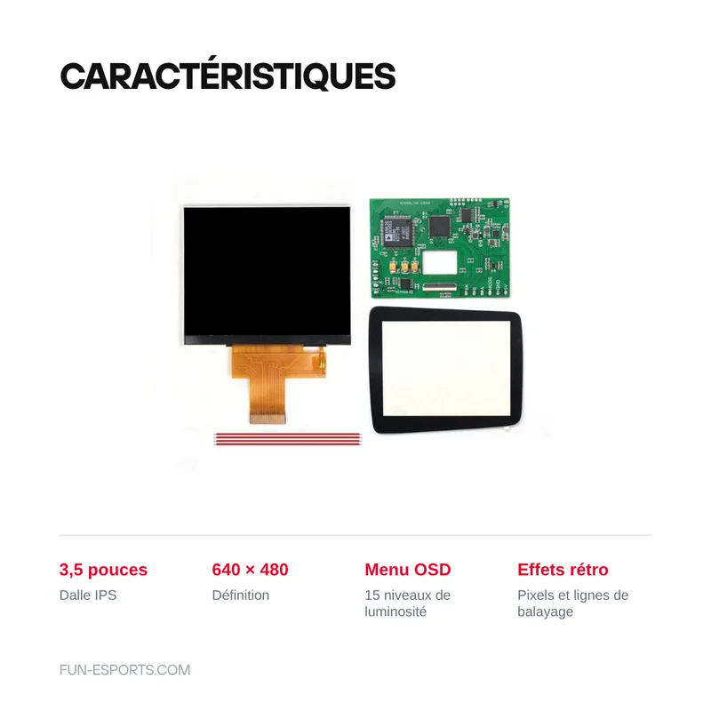Kit écran IPS 3,5 pouces Nomad — 640 × 480, menu OSD