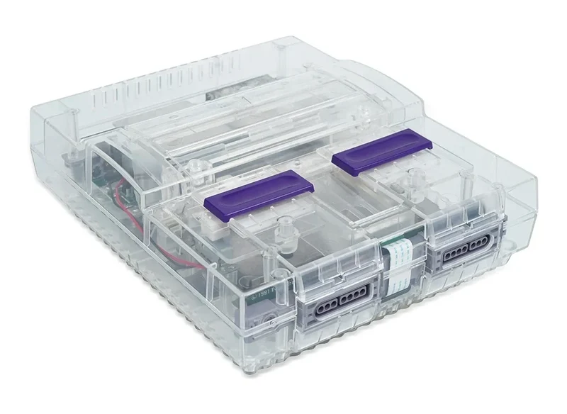 Coque transparente SNES version américaine — BitFunx, remplacement complet