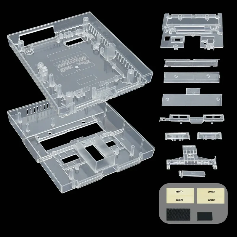 Coque transparente SNES version américaine — BitFunx, remplacement complet