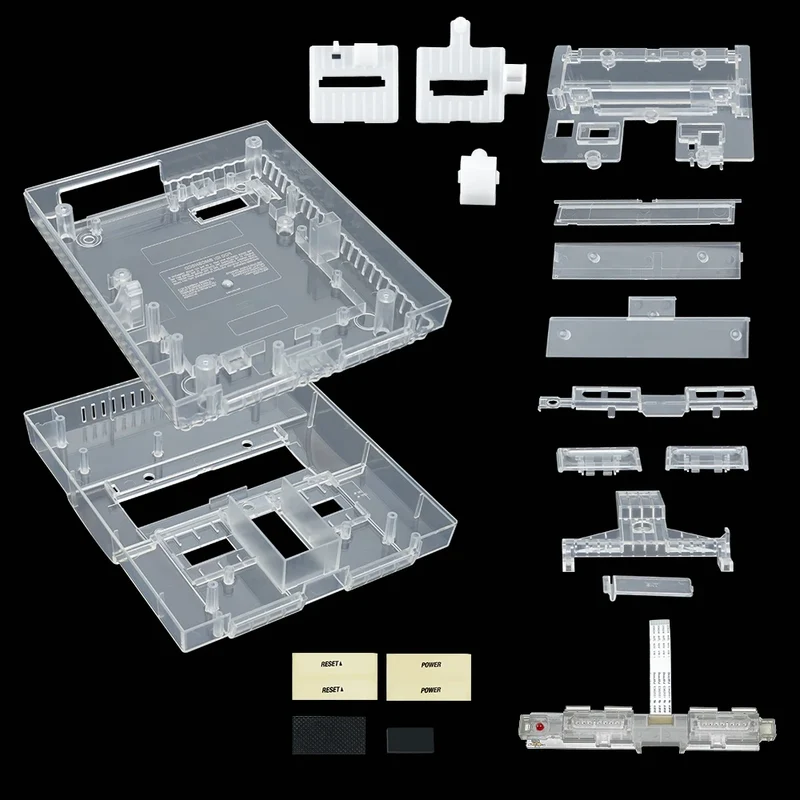 Coque transparente SNES version américaine — BitFunx, remplacement complet