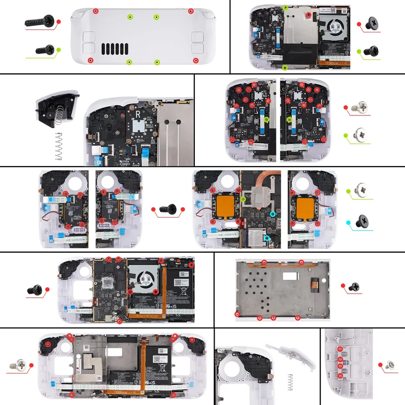 Coque complète Steam Deck LCD eXtremeRate — translucide, boutons inclus