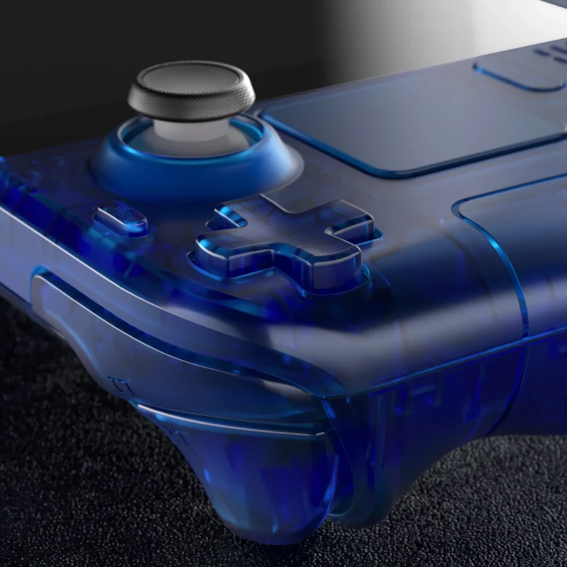 Coque complète Steam Deck LCD eXtremeRate — translucide, boutons inclus