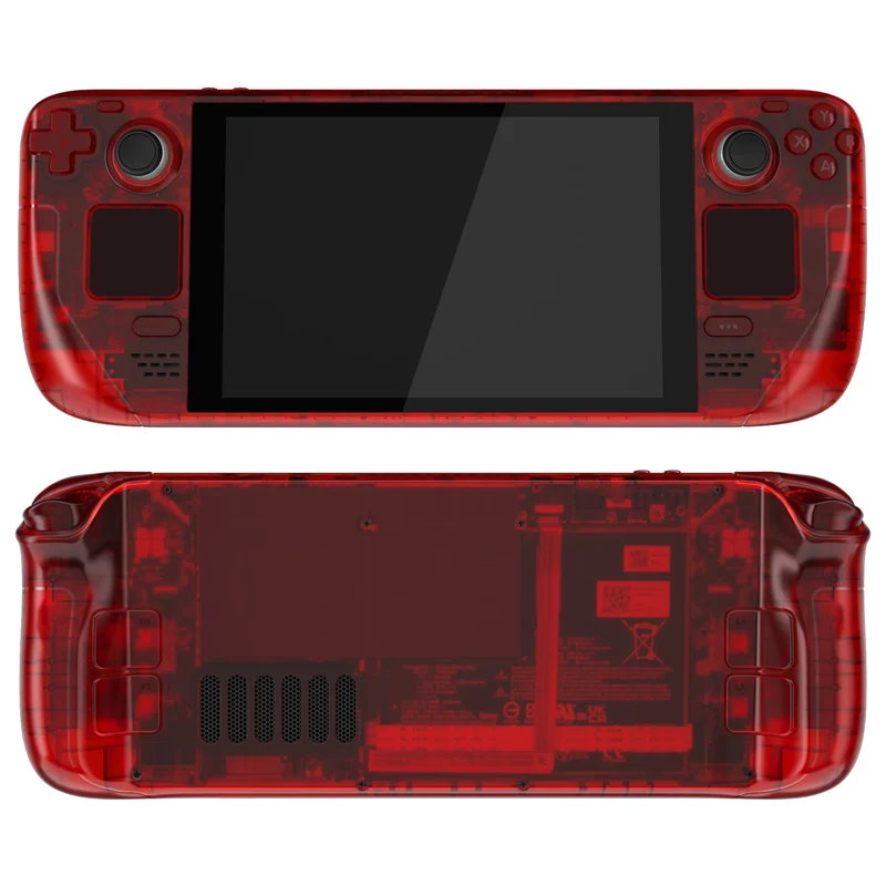 Coque complète Steam Deck LCD eXtremeRate — translucide, boutons inclus
