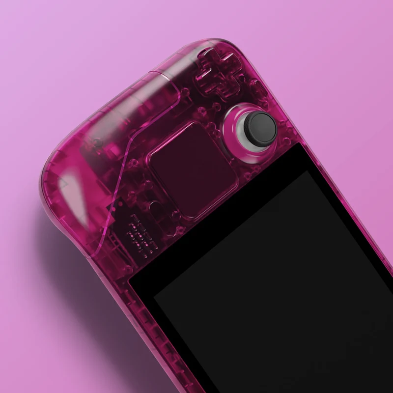 Coque complète Steam Deck LCD eXtremeRate — translucide, boutons inclus