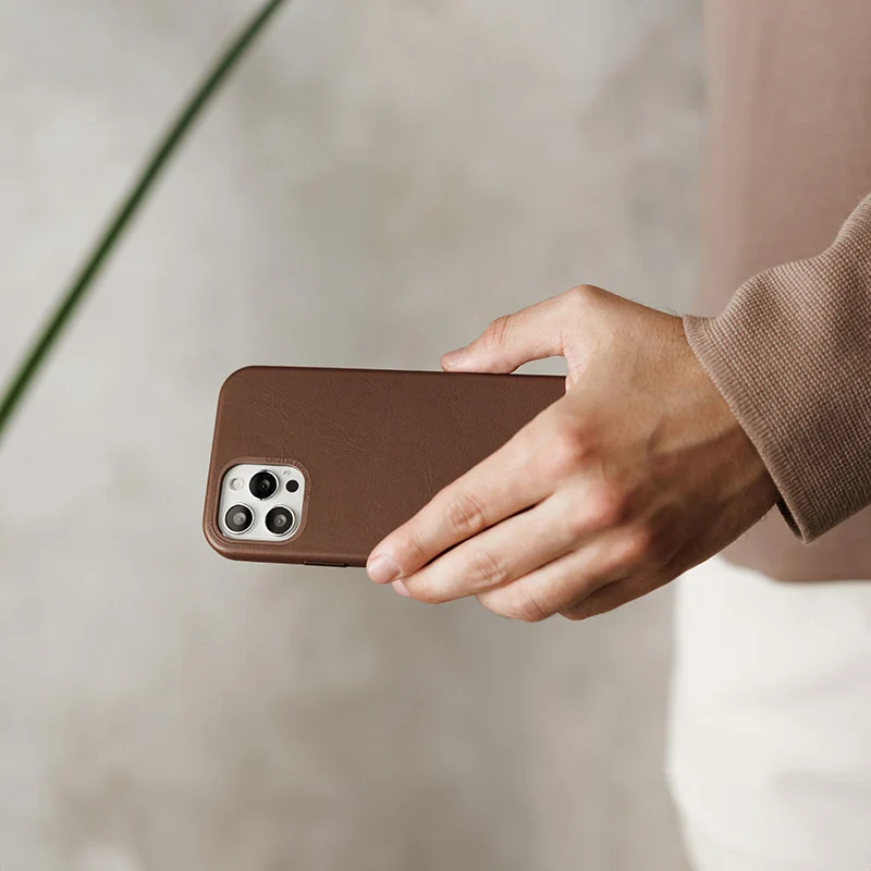 iPhone 12 / 12 Pro étui en cuir Vegan