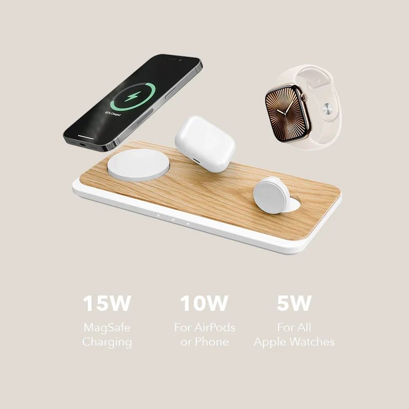 Chargeur 3-en-1 MagSafe & Apple Watch & Adaptateur secteur