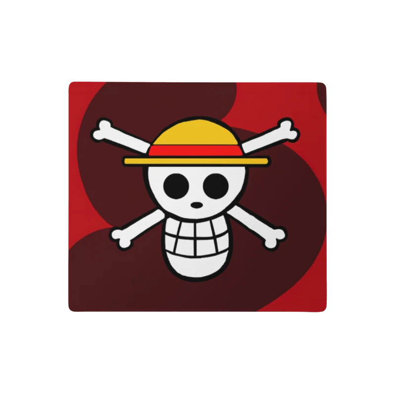 Tapis De Souris Carré Manga Symbole Pirate Légendaire