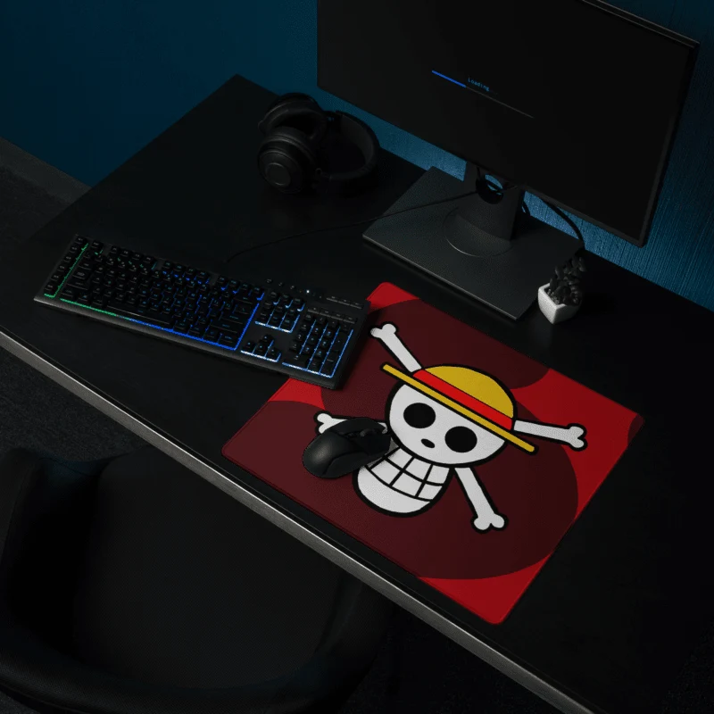 Tapis De Souris Carré Manga Symbole Pirate Légendaire