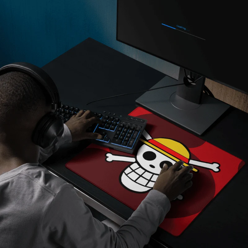Tapis De Souris Carré Manga Symbole Pirate Légendaire