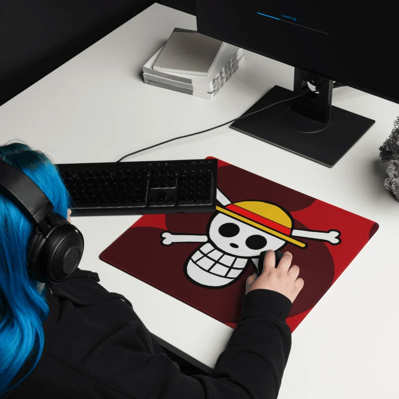 Tapis De Souris Carré Manga Symbole Pirate Légendaire