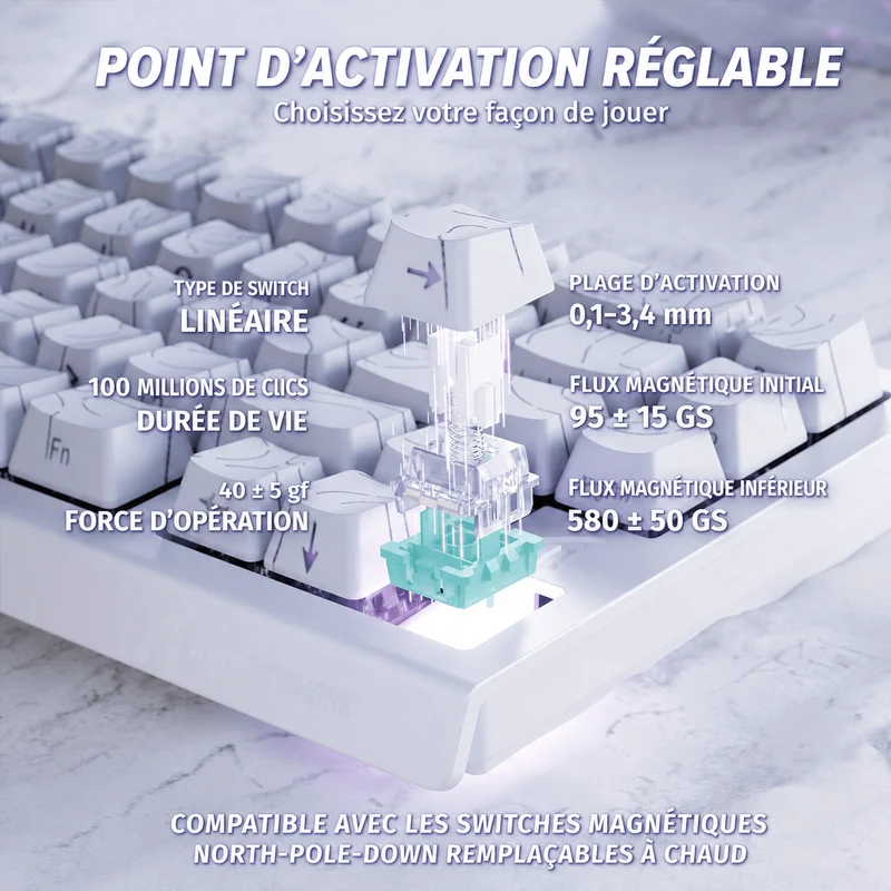 Clavier Gamer RGB Design Noir