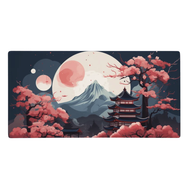 Tapis De Souris Japonais Pagode Mont Fuji