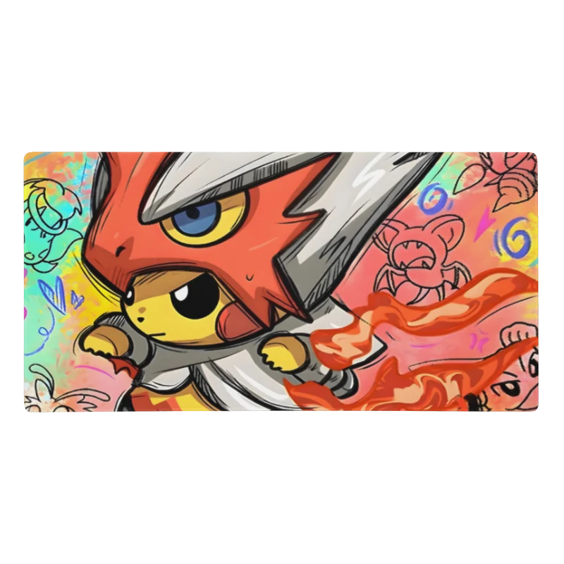 Tapis De Souris Gamer Guerrier Feu
