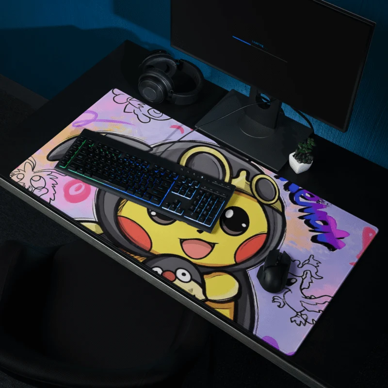 Tapis De Souris Gamer Kawaii Électrique