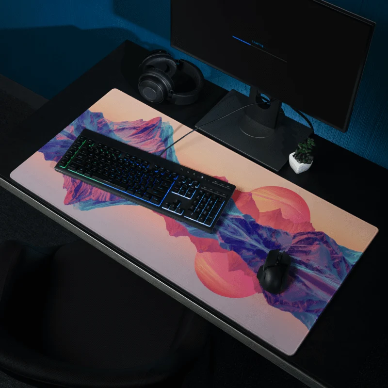 Tapis De Souris Original Paysage Synthwave