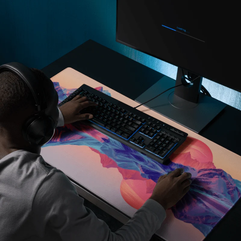 Tapis De Souris Original Paysage Synthwave