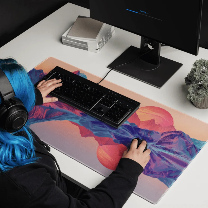 Tapis De Souris Original Paysage Synthwave