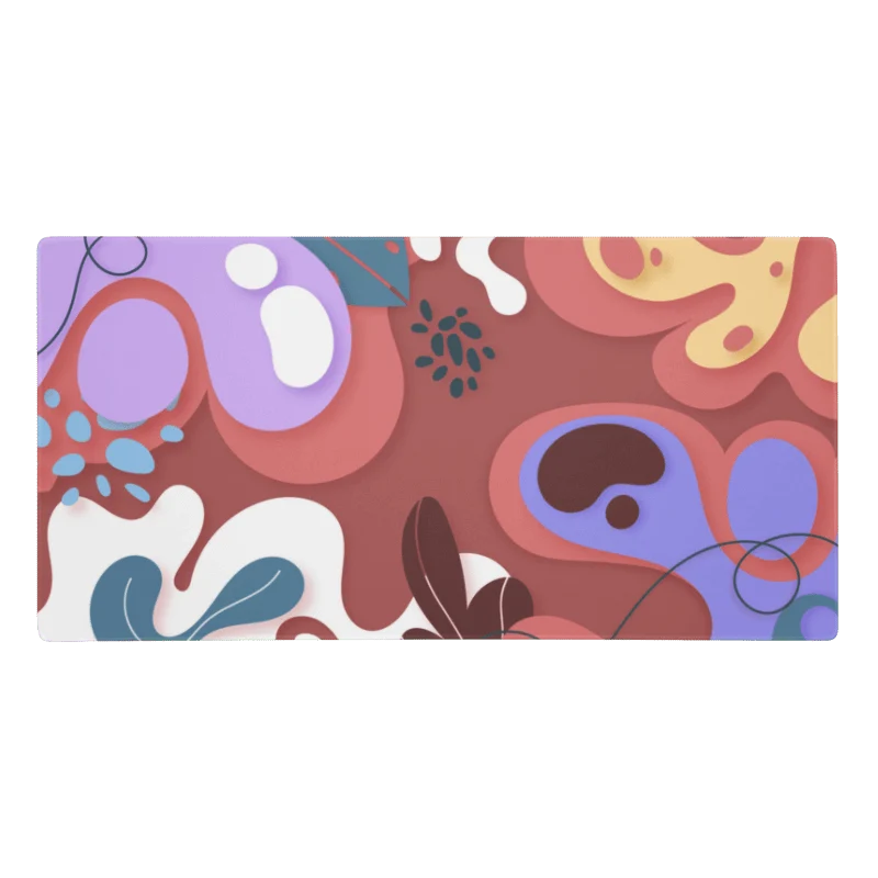 Tapis De Souris Original Formes Organiques Abstraites