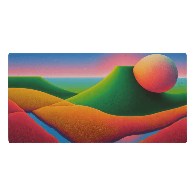 Tapis De Souris Original Paysage Abstrait Surréaliste