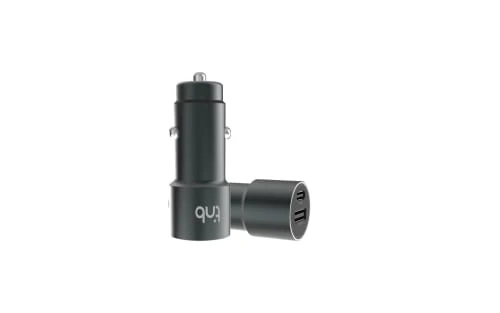 Chargeur voiture USB-C + USB-A 48W – Aluminium recyclé – Gris anthracite