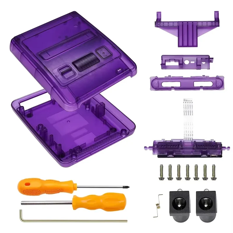 Coque de remplacement Super Famicom et SNES PAL — BitFunx translucide