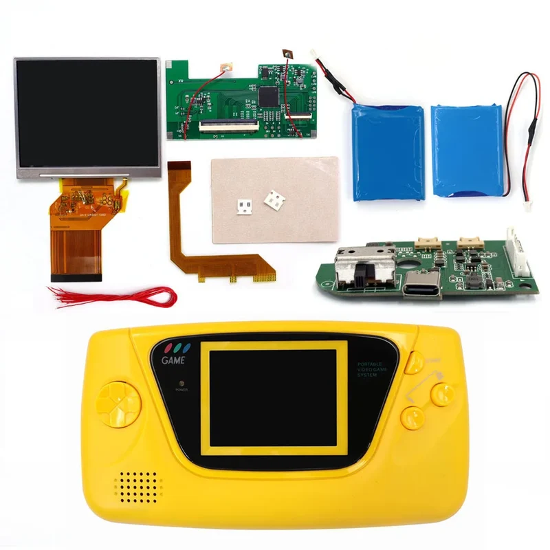 Kit écran rétroéclairé Hispeedido pour Game Gear — 3,5 pouces, 8 modes de couleur