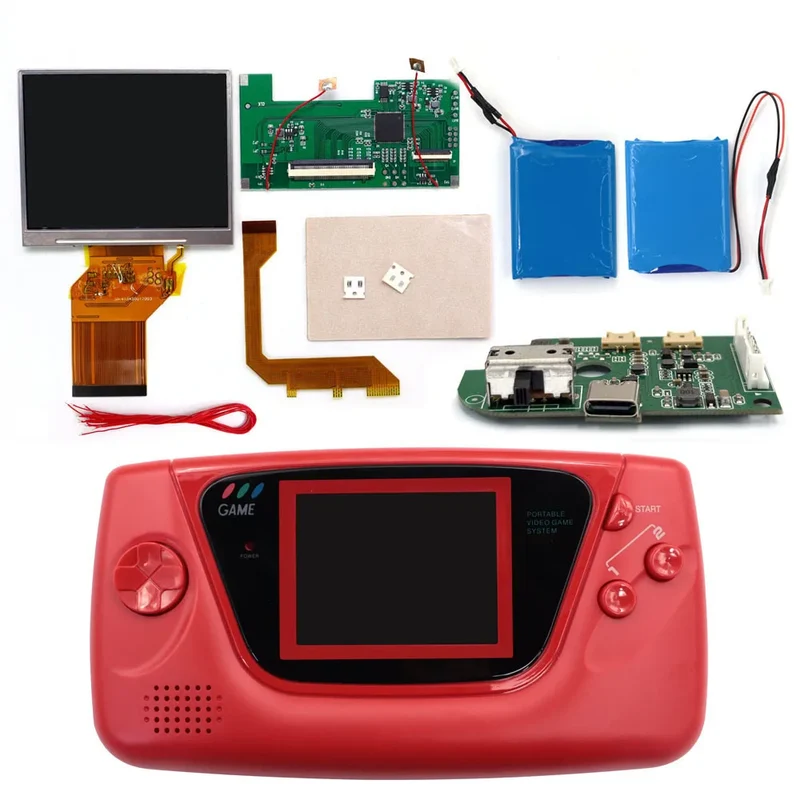 Kit écran rétroéclairé Hispeedido pour Game Gear — 3,5 pouces, 8 modes de couleur