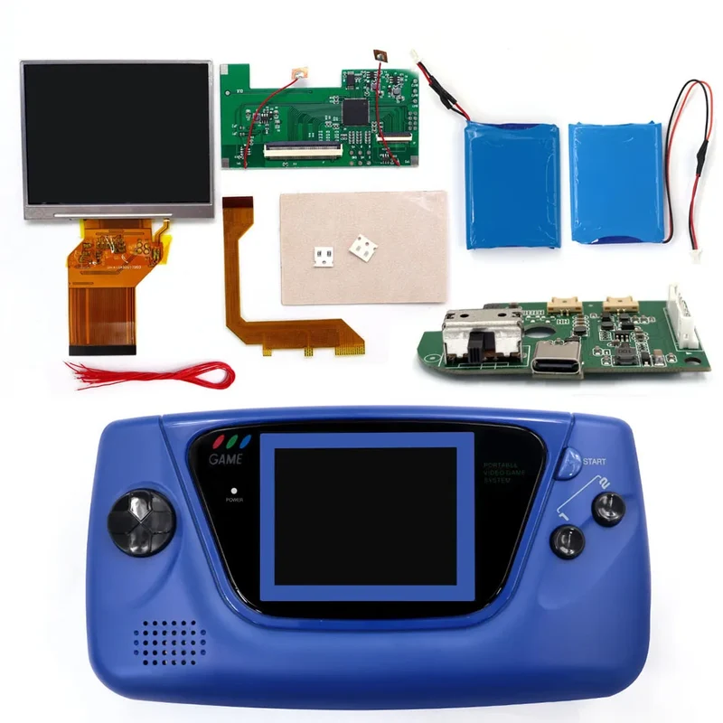 Kit écran rétroéclairé Hispeedido pour Game Gear — 3,5 pouces, 8 modes de couleur