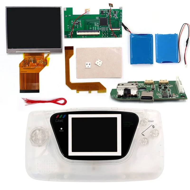Kit écran rétroéclairé Hispeedido pour Game Gear — 3,5 pouces, 8 modes de couleur