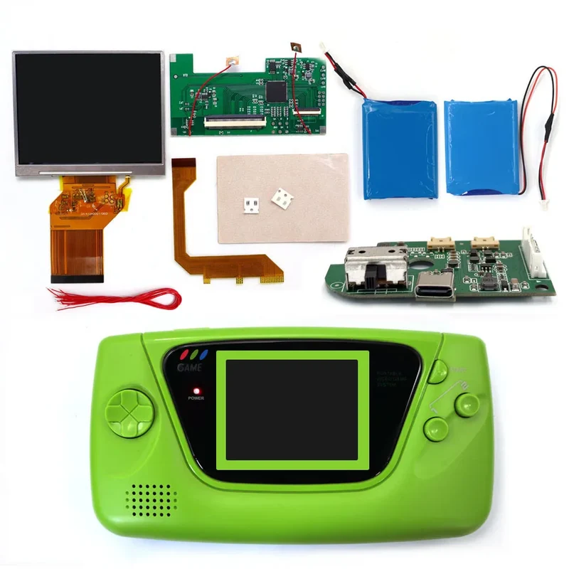 Kit écran rétroéclairé Hispeedido pour Game Gear — 3,5 pouces, 8 modes de couleur