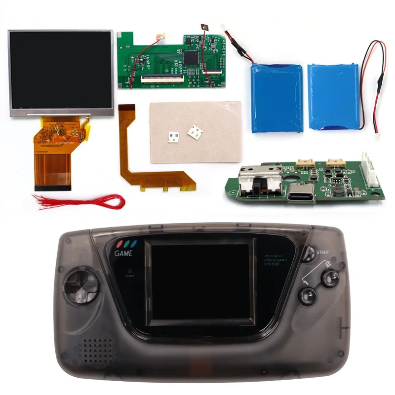 Kit écran rétroéclairé Hispeedido pour Game Gear — 3,5 pouces, 8 modes de couleur