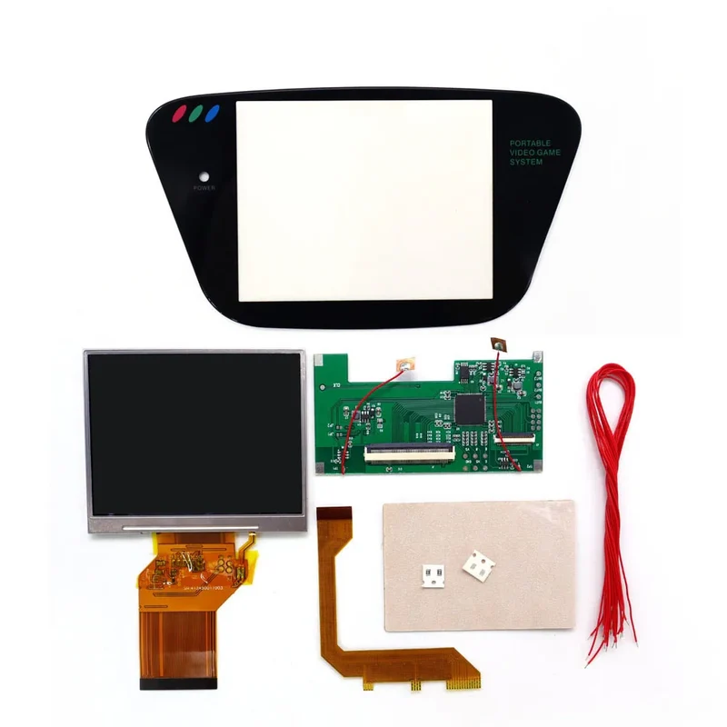 Kit écran rétroéclairé Hispeedido pour Game Gear — 3,5 pouces, 8 modes de couleur