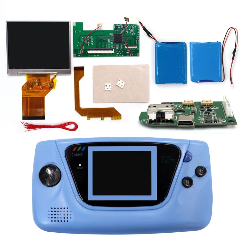 Kit écran rétroéclairé Hispeedido pour Game Gear — 3,5 pouces, 8 modes de couleur